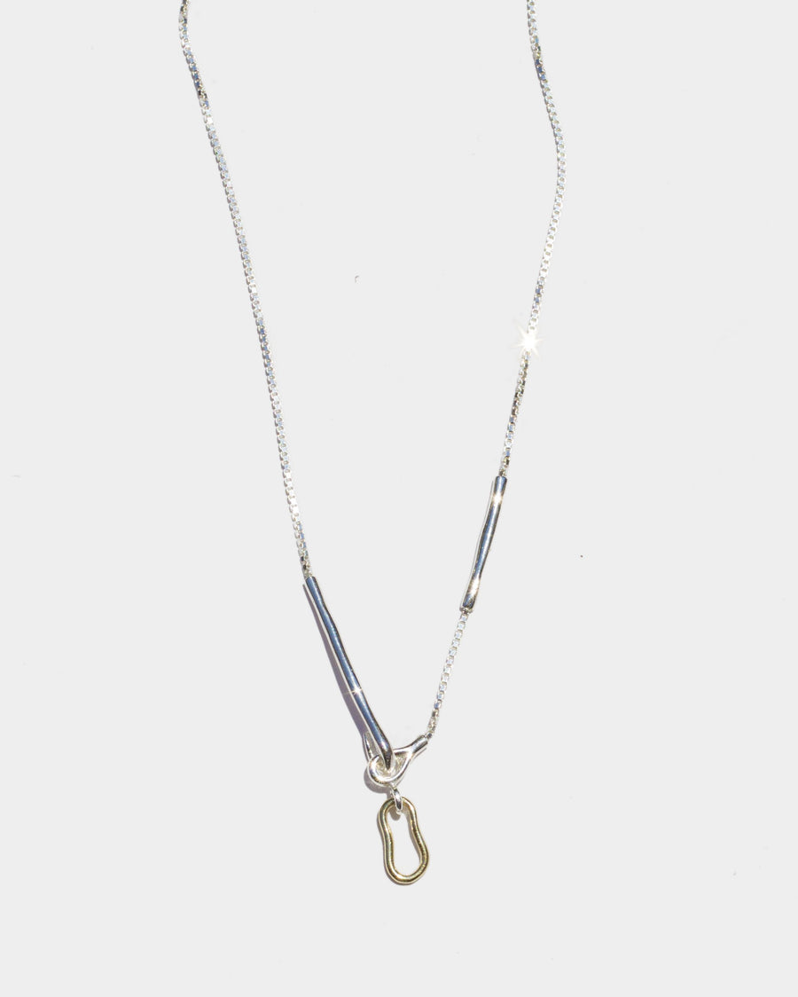 Knobbly Studio- Jewellery-jewelry-Jeryco Store- London- Necklace-sustainable- sterling silver- recycled-Israel- link chain necklace for her- for him-9 karat gold pendant necklace- hook clasp closure necklace- necklace for a wedding- Baby link necklace