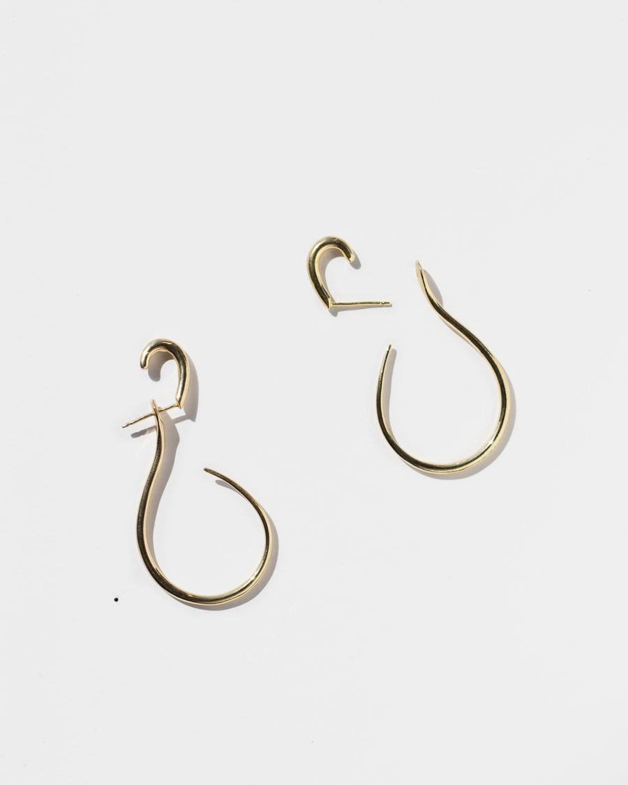 Knobbly Studio- Jewellery-jewelry-Jeryco Store- London- Earrings-recycled sterling silver-gold vermeil-wedding minimalist earrings- hoop stud illusion earrings-  stud hoop earrings- Illusion- Gal Hoop earring- hoop earrings for birthday gift- hoops earrings for him -for her