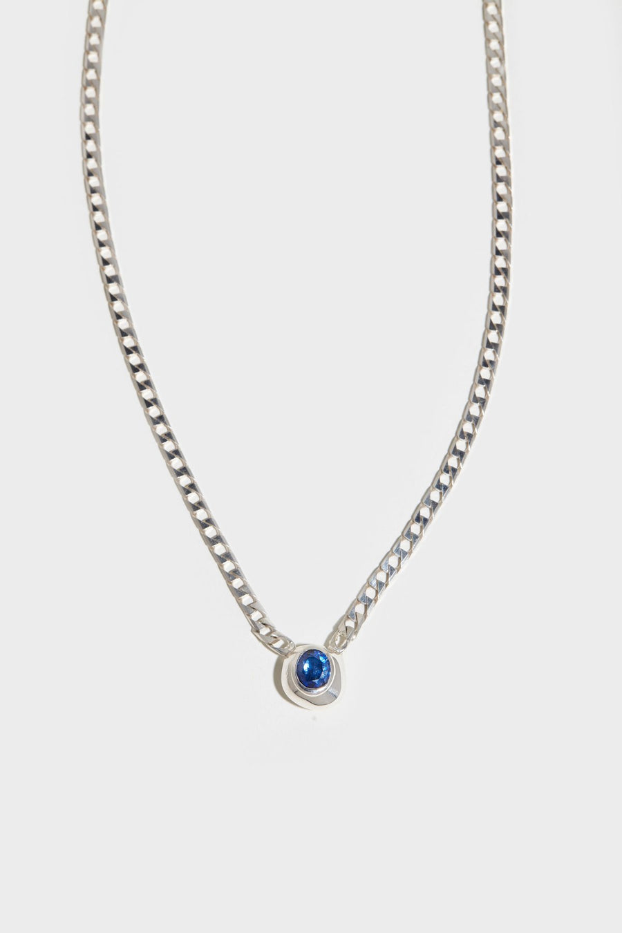 Sapphire Curb Chain Necklace by Hernán Herdez | Jeryco Store