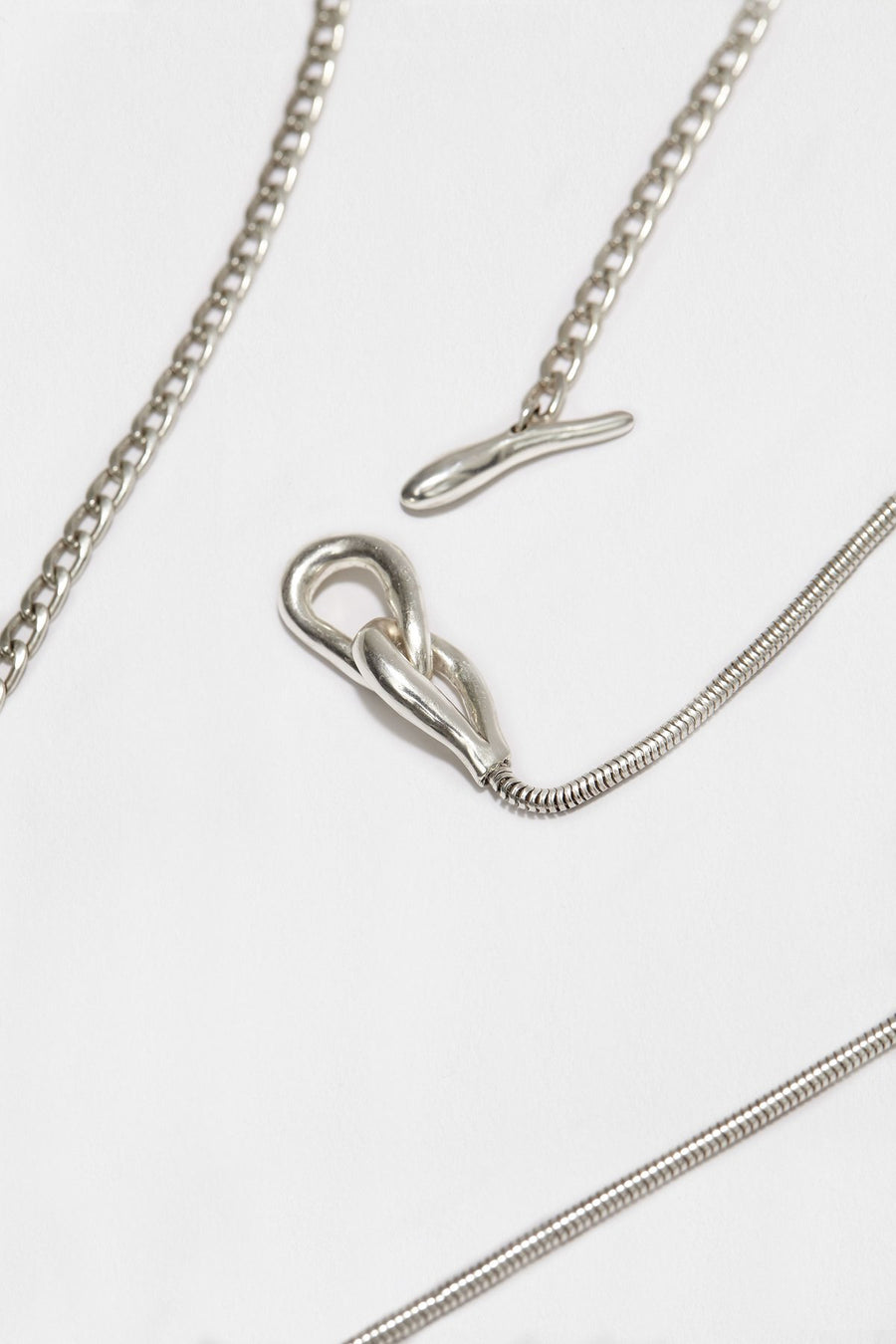 Hernan Herdez- Abrazo necklace-Jewellery-jewelry-Jeryco Store- London- Necklace-sterling silver necklace- recycled silver necklace- sustainable brand-necklaces for him- necklaces for her-necklaces that are unisex- two chain necklace-sterling silver necklace with toggle