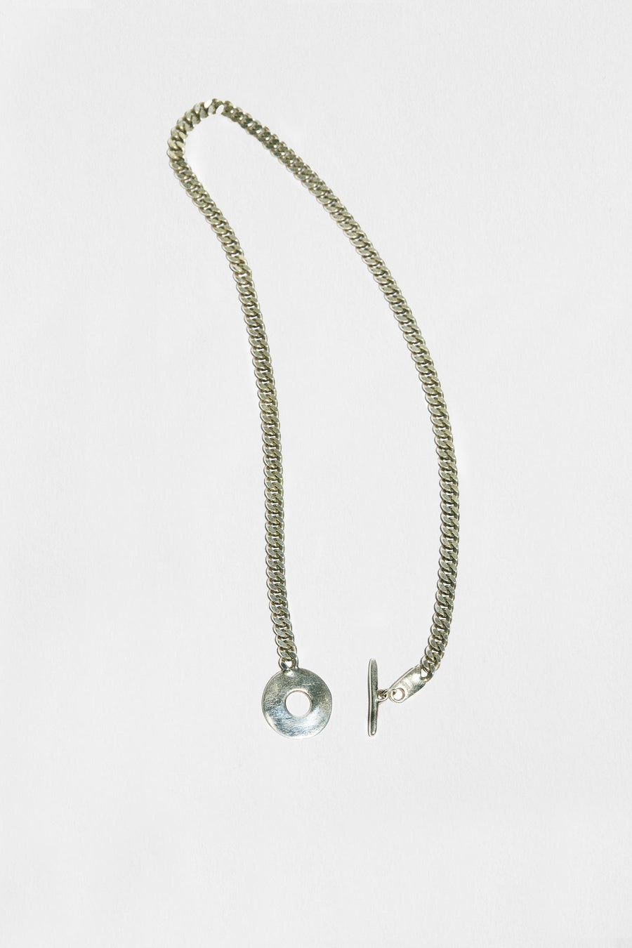 Hernan Herdez- La Cubana necklace-Jewellery-jewelry-Jeryco Store- London- Necklace-sterling silver necklace- recycled silver necklace- sustainable brand-necklaces for him- necklaces for her-necklaces that are unisex-Flat Curb chain necklace