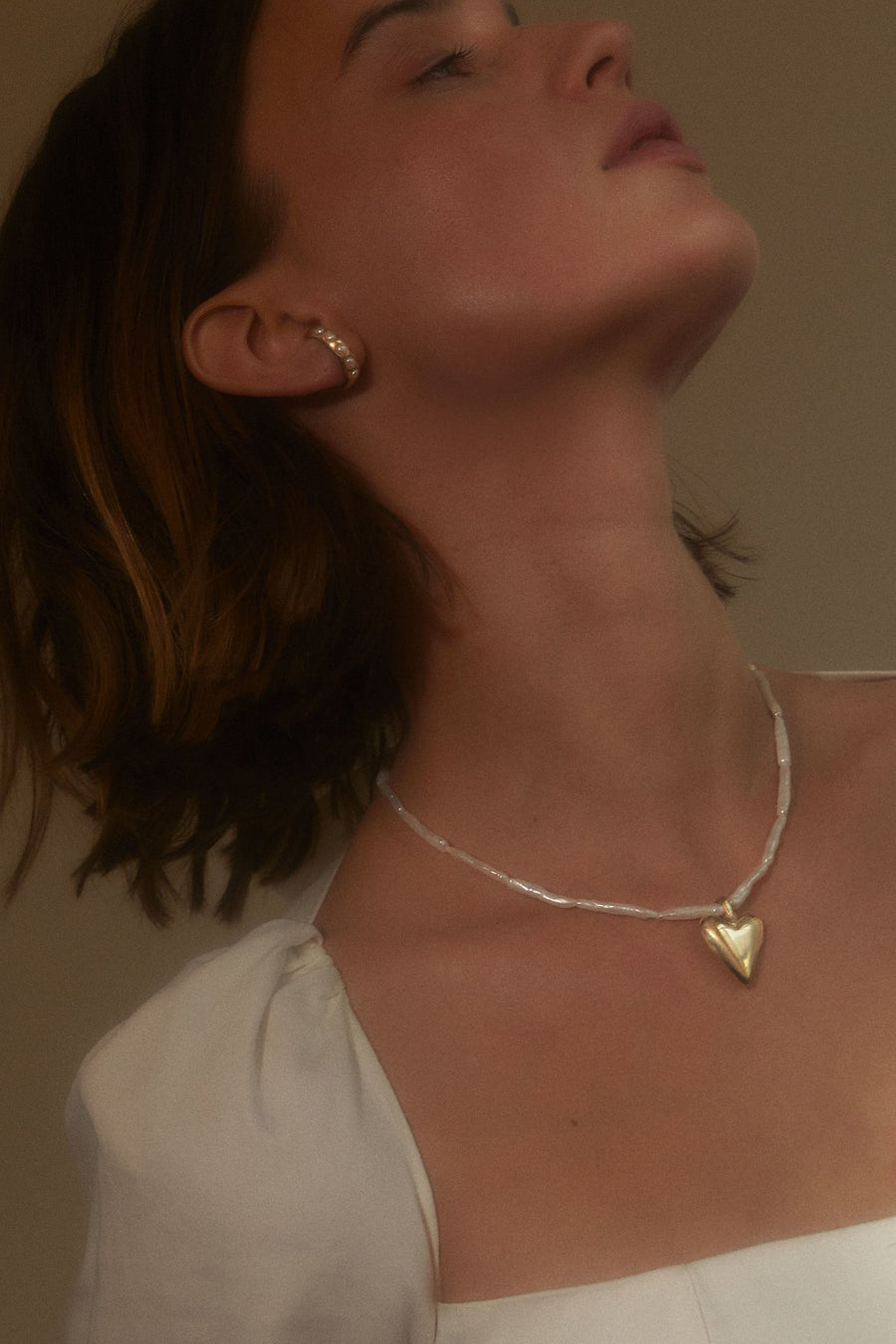 Hernan Herdez- Mar De Amore necklace-Jewellery-jewelry-Jeryco Store- London- Necklace-Pearl necklace- Toggle necklace- sustainable brand-necklaces for him- necklaces for her-necklaces that are unisex-Heart pendant necklace